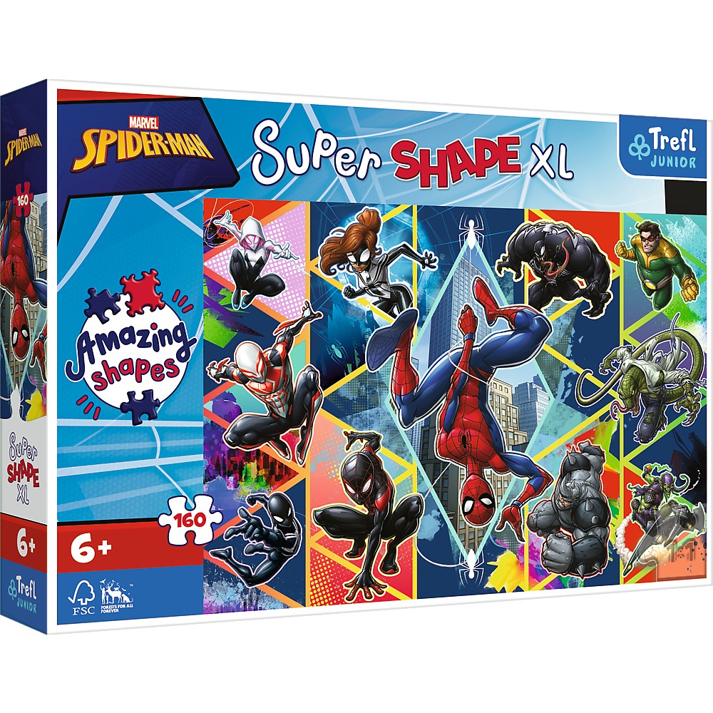 Jucării și jocuri - PUZZLE TREFL PRIMO SUPER SHAPE XXL 160 SPIDERMAN