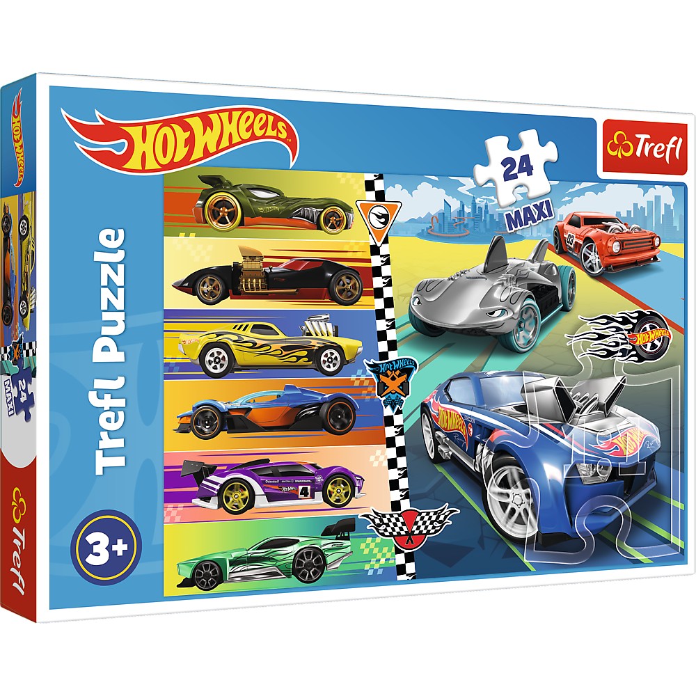 Jucării și jocuri - PUZZLE TREFL 24 MAXI HOT WHEELS MASINILE DEOSEBITE
