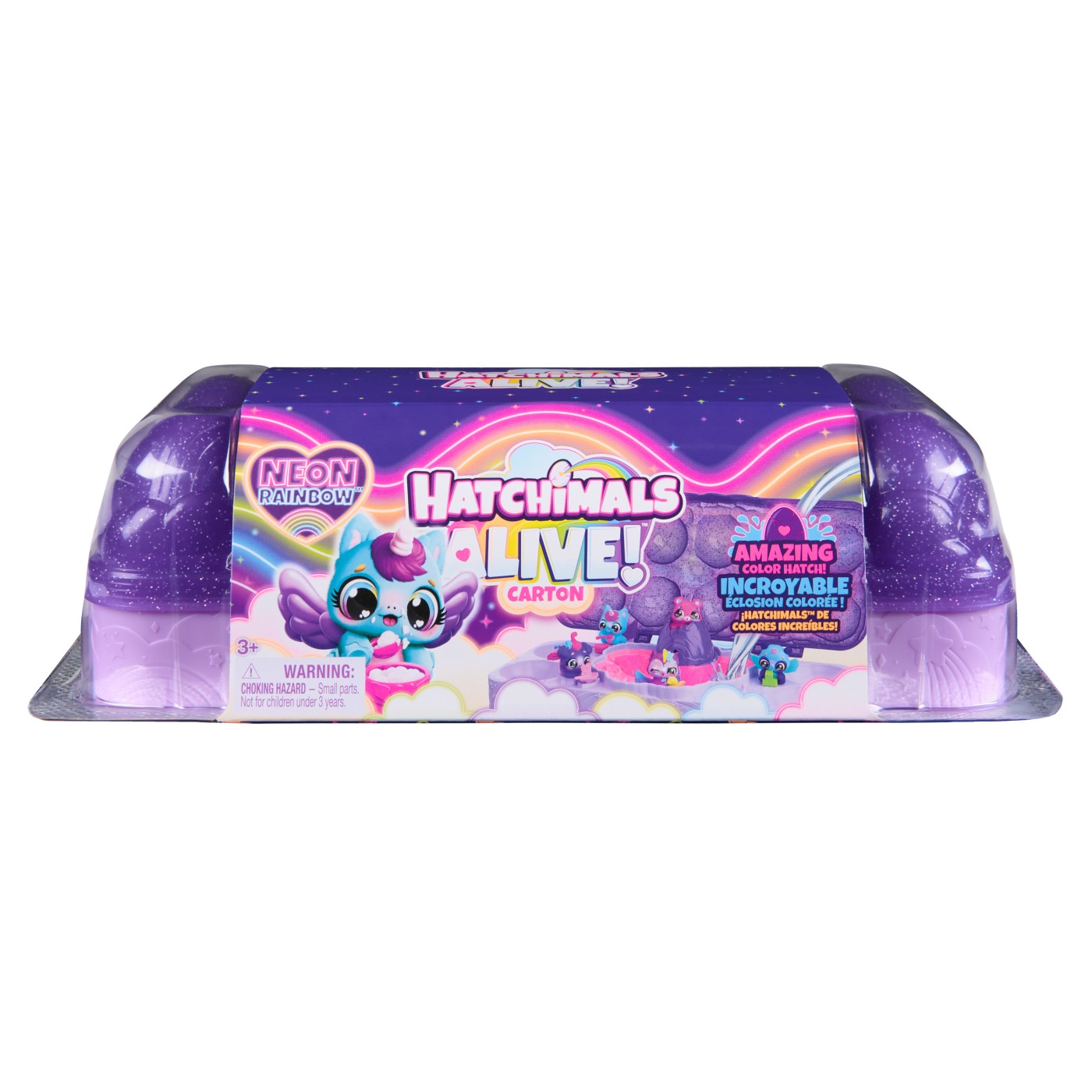 Jucării și jocuri - HATCHIMALS ALIVE NEON RAINBOW SET CARTON OUA