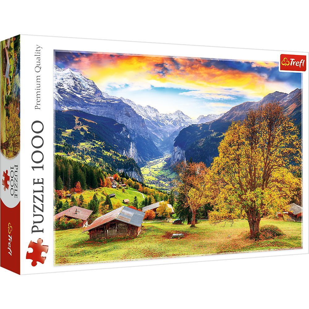 Jucării și jocuri - PUZZLE TREFL 1000 SAT ALPIN PITORESC