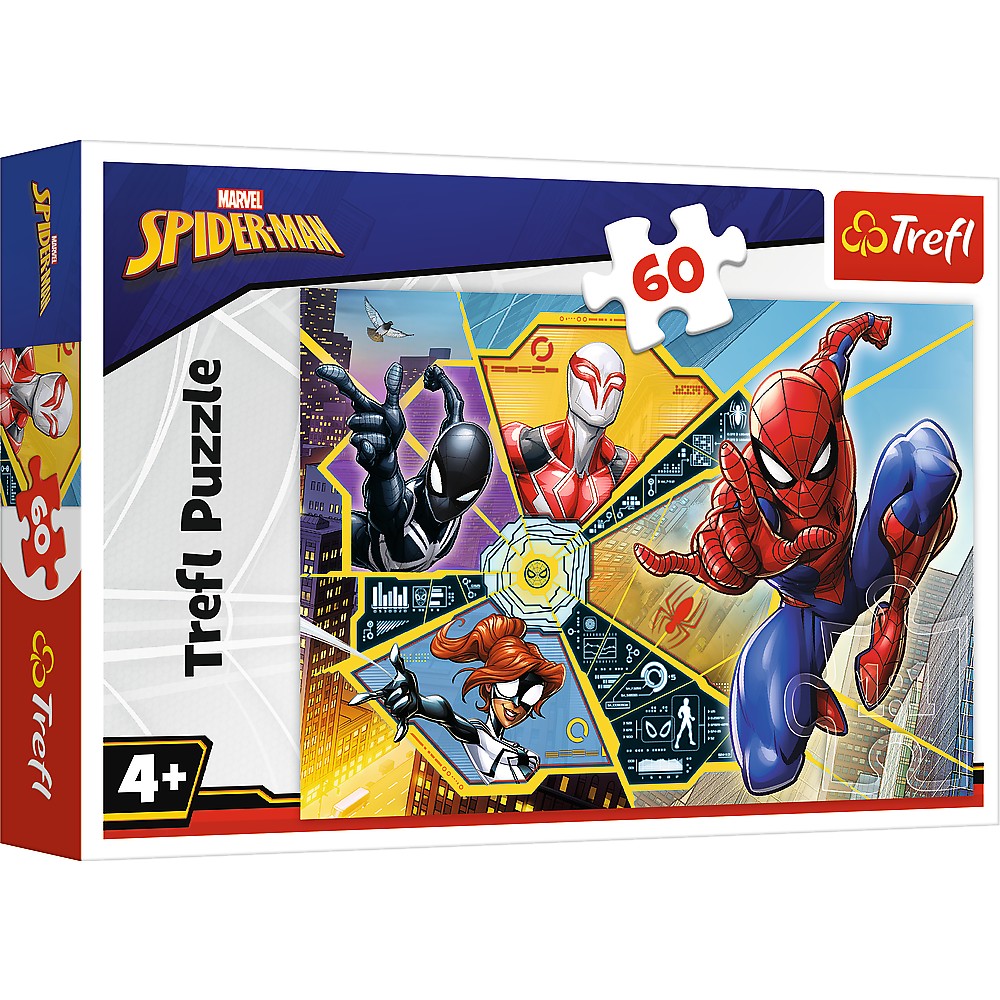 Jucării și jocuri - PUZZLE TREFL 60 SPIDERMAN PANZA DE PAIANJEN