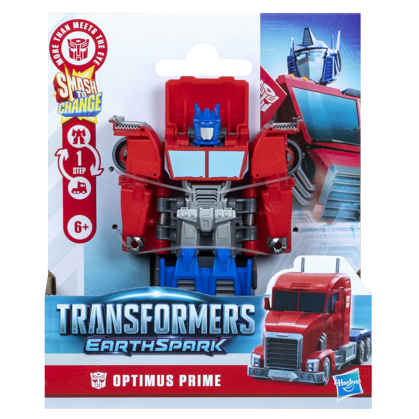 Figurine - TRANSFORMERS EARTHSPARK FIGURINA OPTIMUS PRIME 1 STEP SMASH TO CHANGE