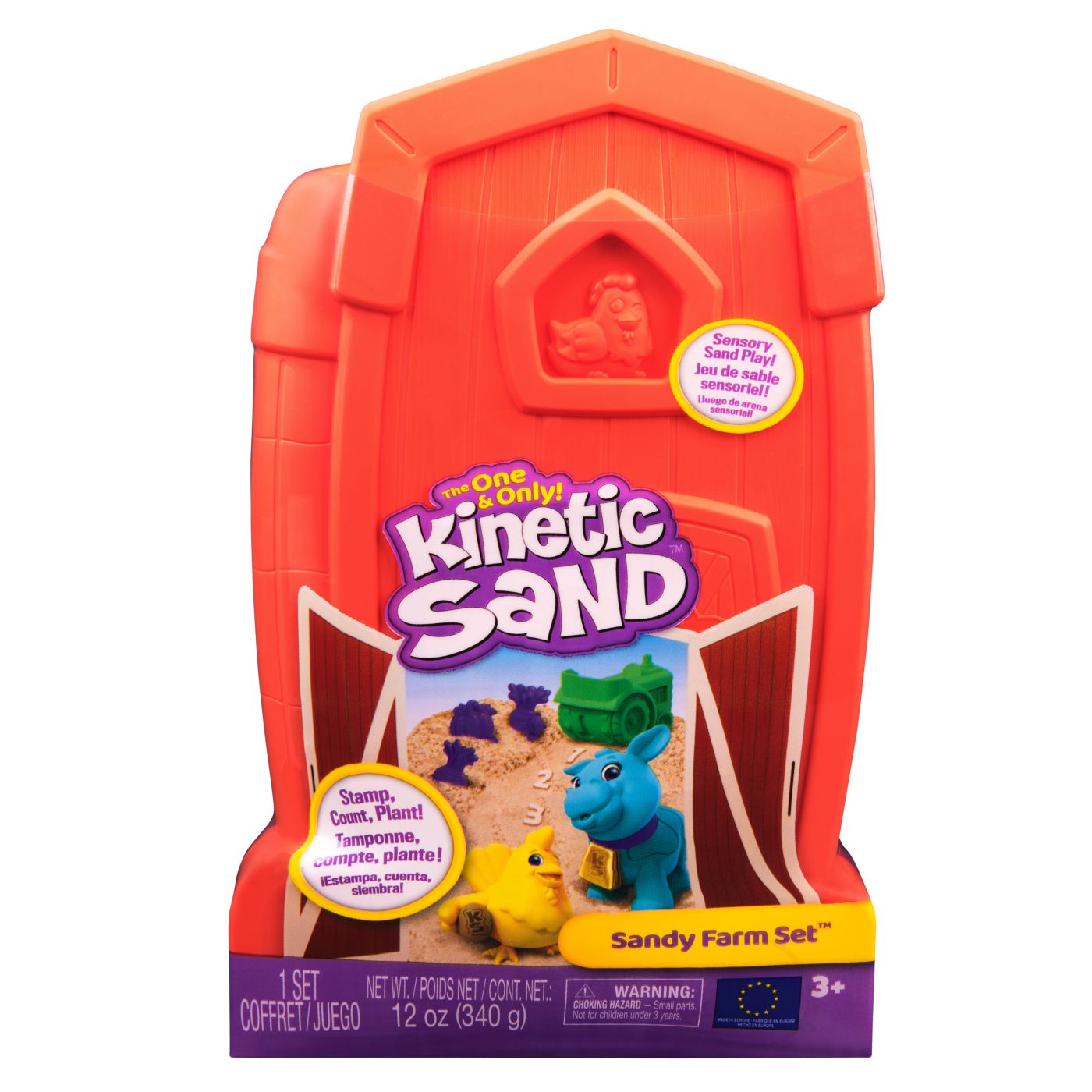 Jucării și jocuri - KINETIC SAND SET FERMA DE ANIMALE 340G