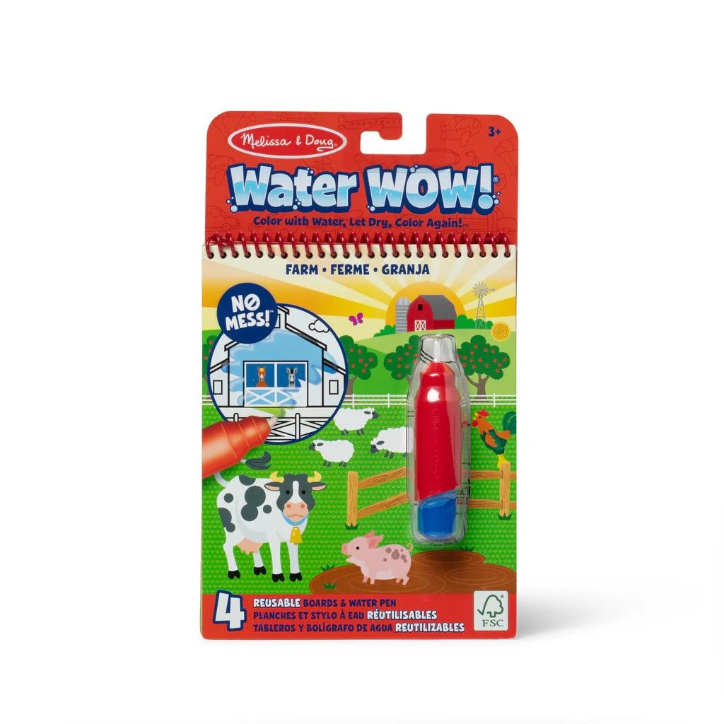 Jucării și jocuri - MELISSA AND DOUG CARTE DE COLORAT FERMA REUTILIZABILA CU APA WATER WOW
