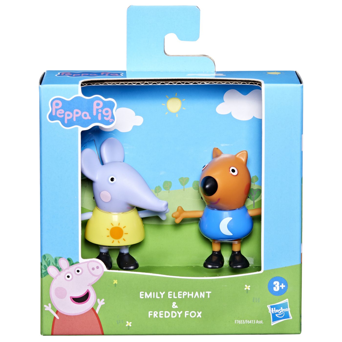 Jucării și jocuri - PEPPA PIG PRIETENI BUNI SET 2 FIGURINE ELEFANTUL EMILY SI VULPITA FREDDY