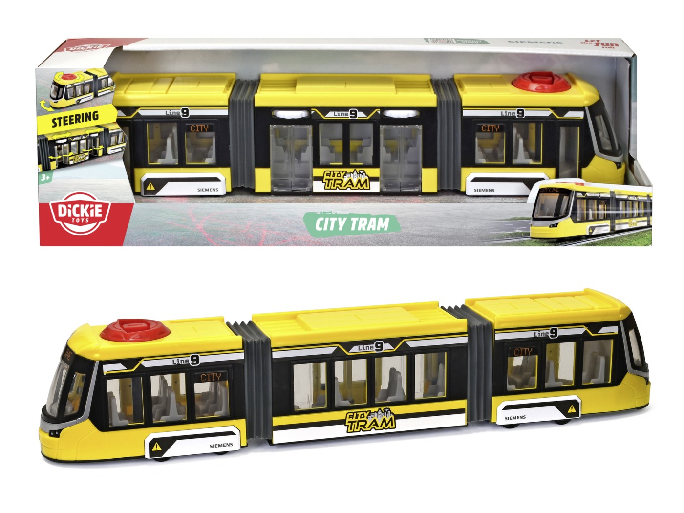 Jucării și jocuri - DICKIE TRAMVAI SIEMENS AVENIO GALBEN