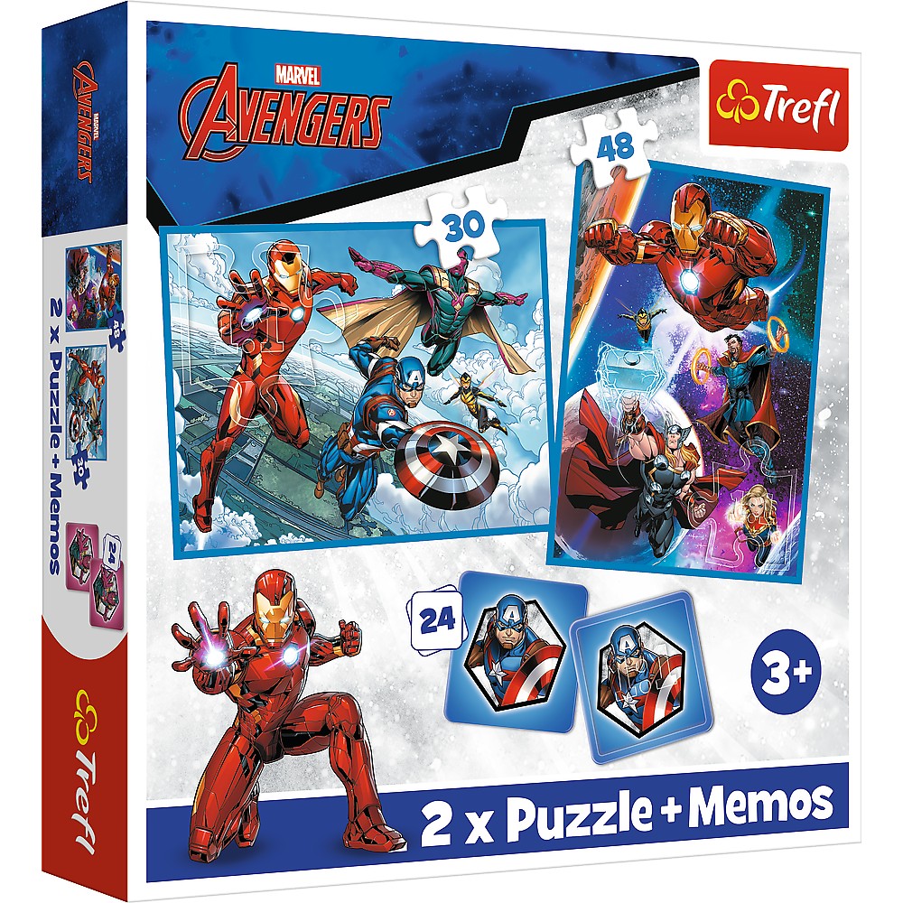 Jucării și jocuri - PUZZLE TREFL 2IN1 MEMO AVENGERS EROII IN ACTIUNE