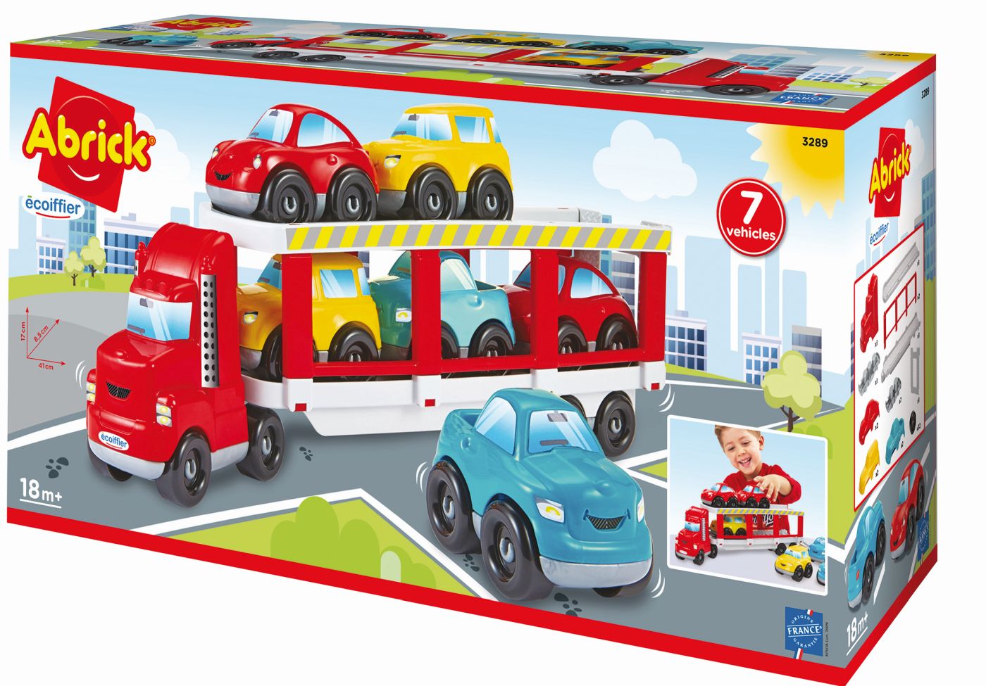 Jocuri educative și de societate - ECOIFFIER ABRICK TRANSPORTATOR AUTO PLATFORMA