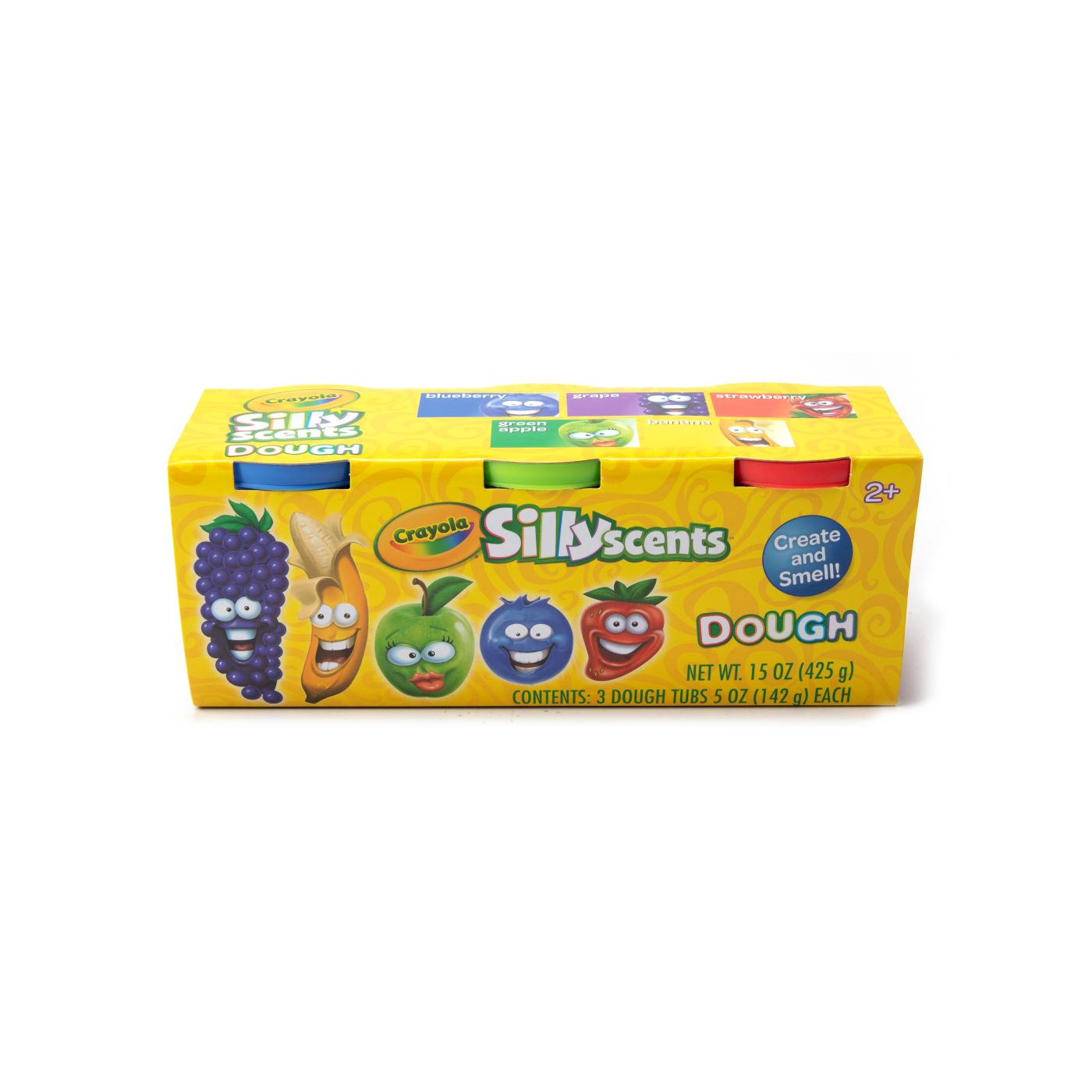 Plastilină și nisip kinetic - CRAYOLA SILLY SCENT SET 3 BORCANASE CU PLASTILINA PARFUMATA 142G