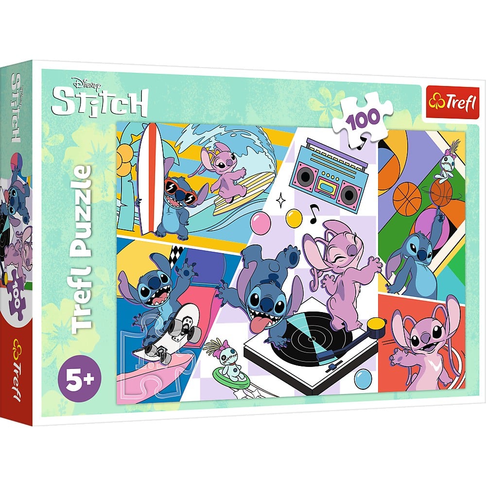 Jucării și jocuri - PUZZLE TREFL 100 STITCH AMINTIRILE LUI STITCH