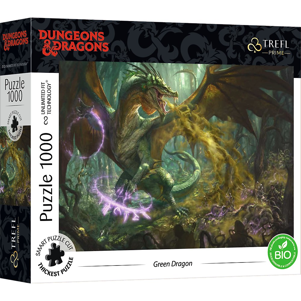 Jucării și jocuri - PUZZLE TREFL UFT 1000 DUNGEONS DRAGONS DRAGONUL VERDE
