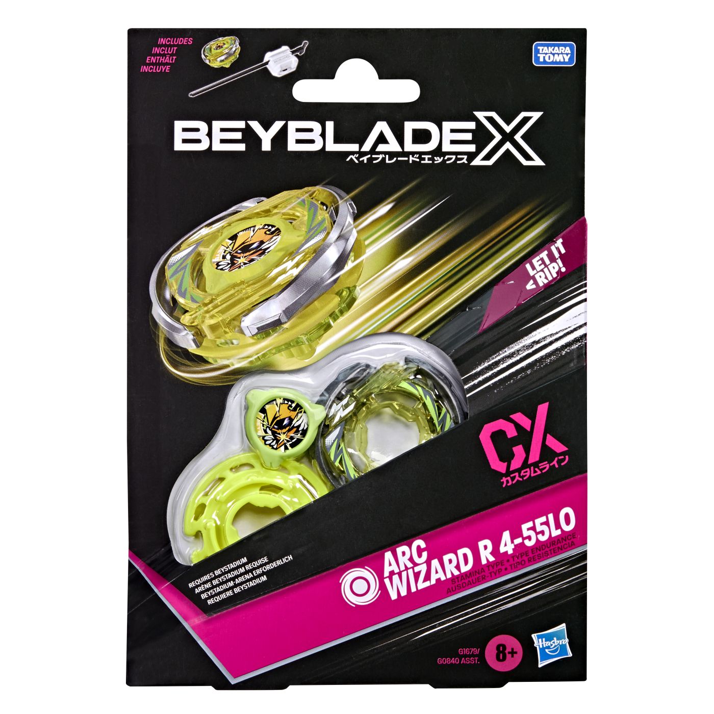 Jucării și jocuri - BEYBLADE X LET IT RIP SET LANSATOR SI ROATA ARC WIZARD R 4-55L0