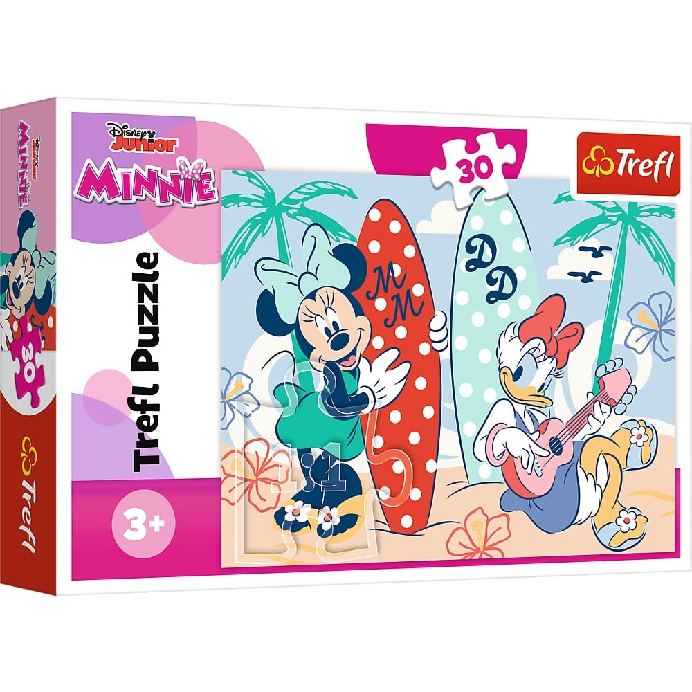 Jucării și jocuri - PUZZLE TREFL 30 MINNIE MINNIE LA PLAJA
