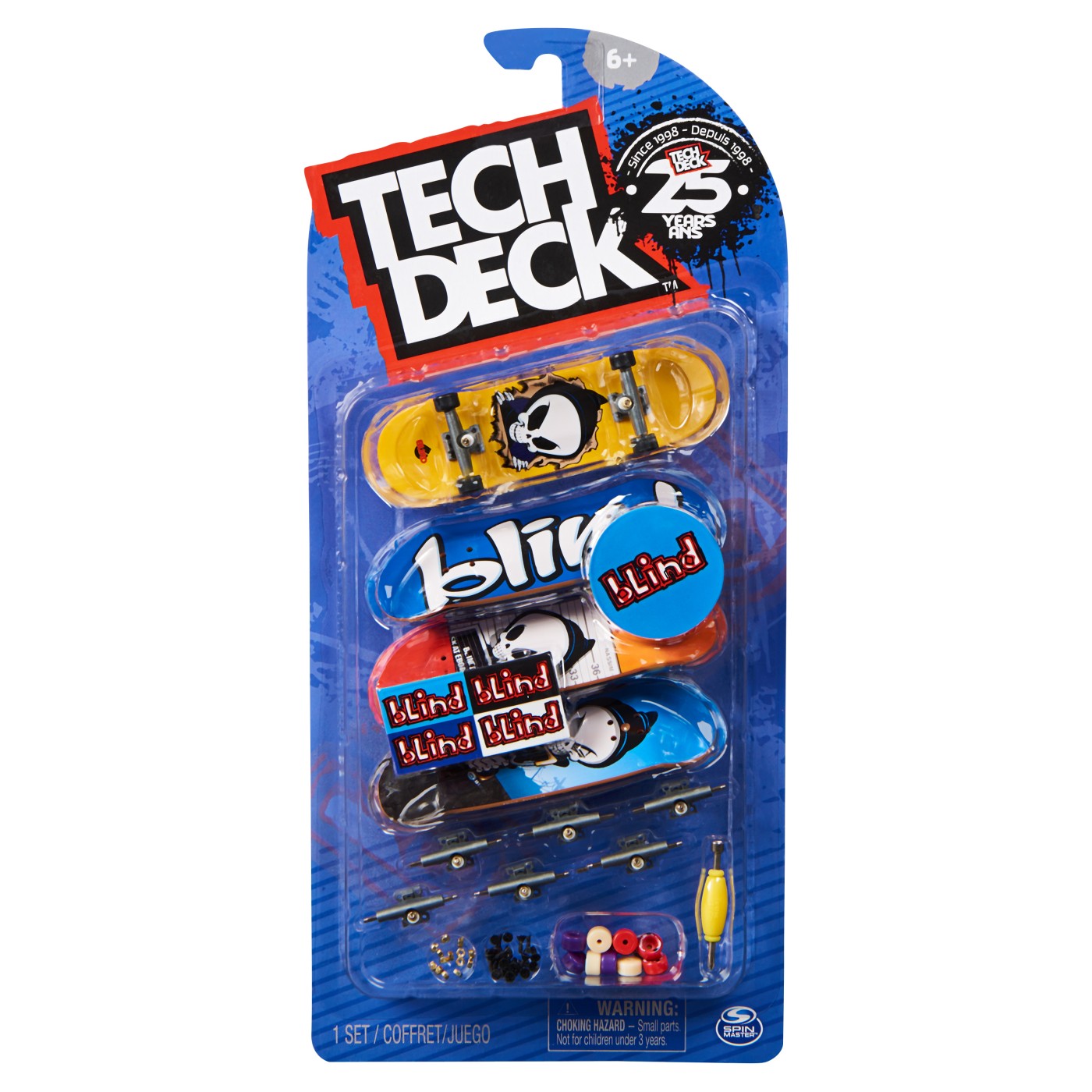 Jucării și jocuri - TECH DECK PACHET 4 PIESE FINGERBOARD BLIND 9.6CM