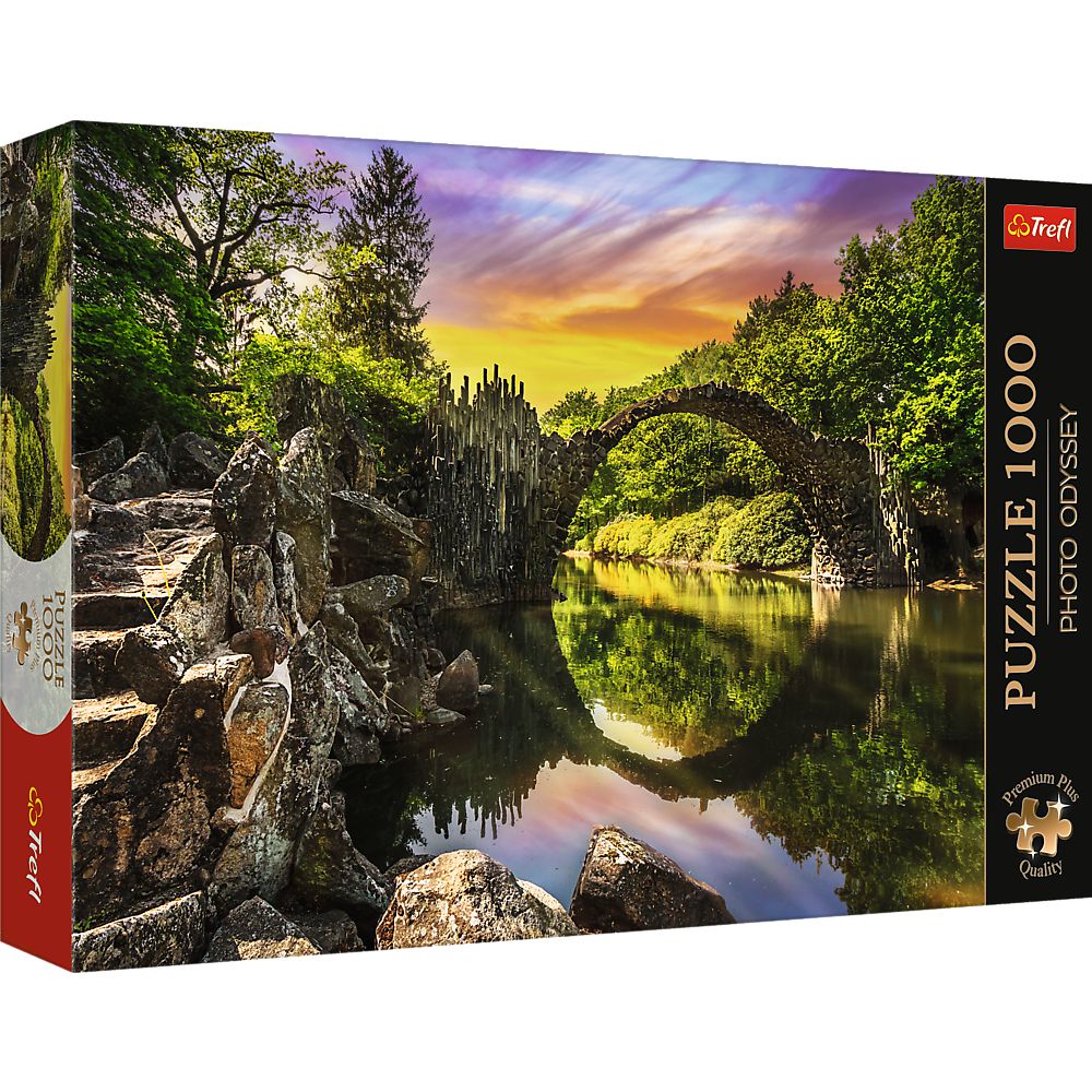 Jucării și jocuri - PUZZLE TREFL 1000 PREMIUM PLUS PHOTO ODYSSEY PODUL RAKOTZ DIN KROMLAU GERMANIA
