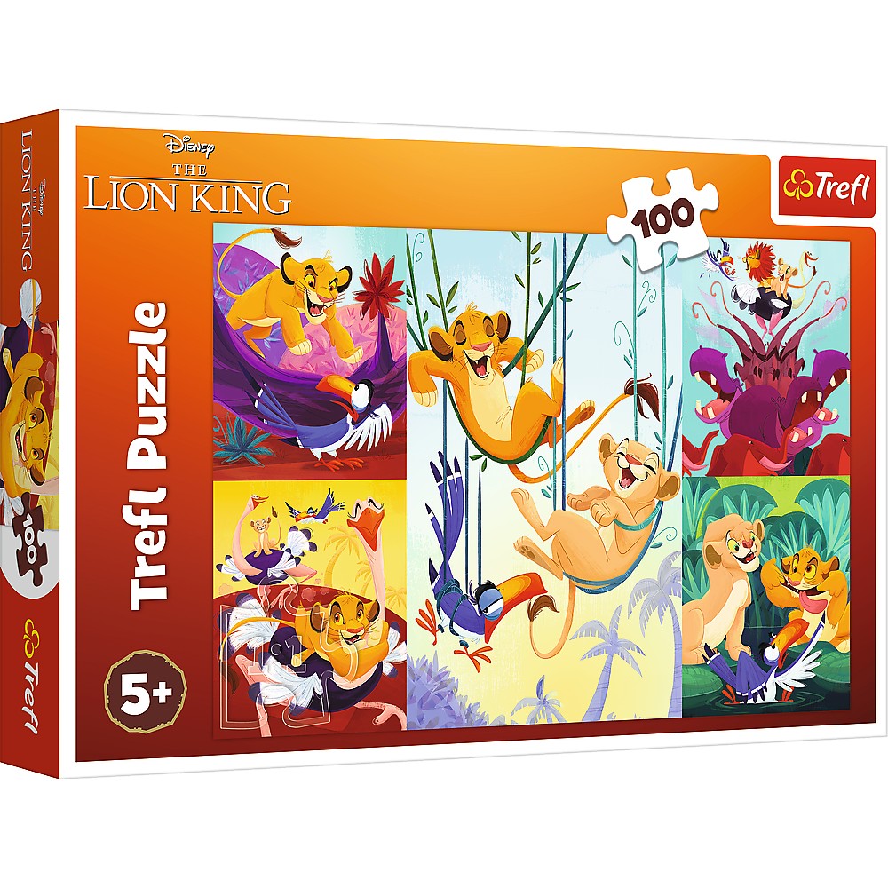 Jucării și jocuri - PUZZLE TREFL 100 DISNEY CURAJOSUL REGE LION