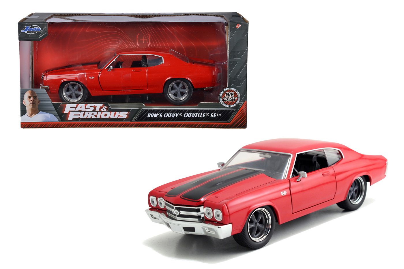 Jucării și jocuri - MASINUTA METALICA FAST AND FURIOUS 1970 CHEVY CHEVELLE SCARA 1 LA 24