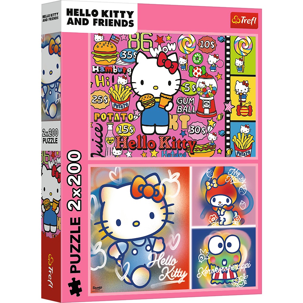 Jucării și jocuri - PUZZLE TREFL 2X200 HELLO KITTY SI PRIETENII