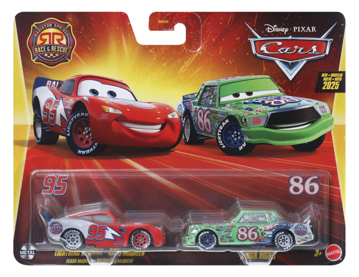 Jucării și jocuri - CARS3 SET 2 MASINUTE METALICE FULGER MCQUEEN SI CHICK HICKS