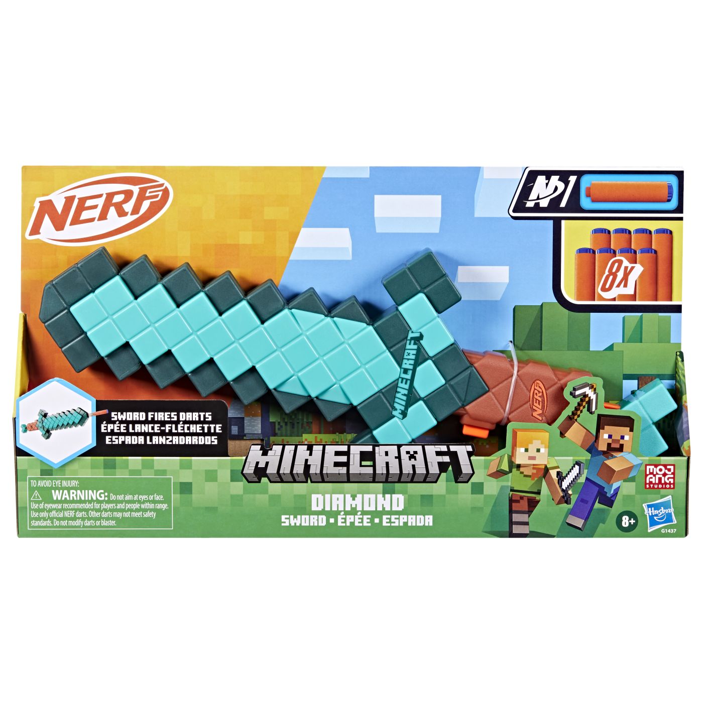 Jucării și jocuri - NERF BLASTER MINECRAFT DIAMOND