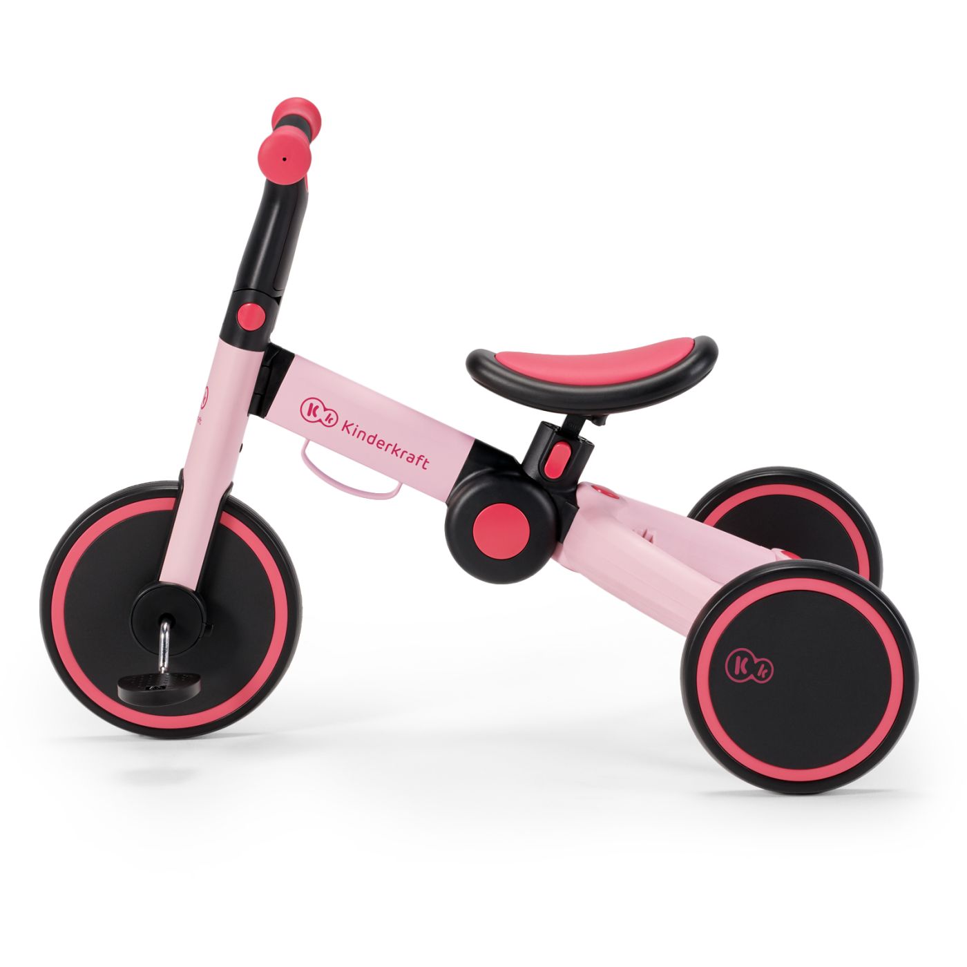 Jucării și jocuri - BICICLETA DE ECHILIBRU / TRICICLETA KINDERKRAFT 4TRIKE, CANDY PINK