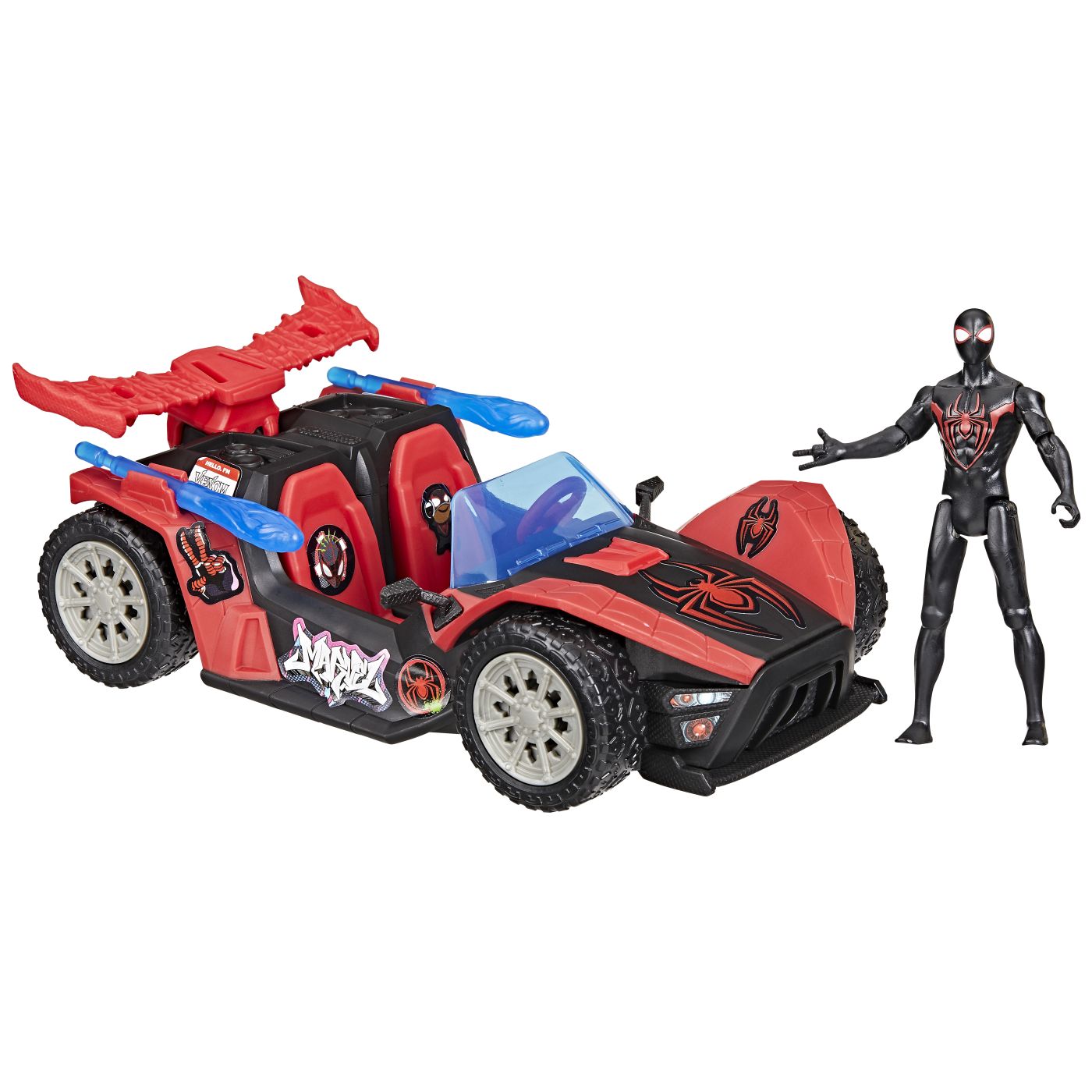 MARVEL SPIDER MAN VENOM VERSUS LANSATOR AUTO SI FIGURINA MILES MORALES [2]