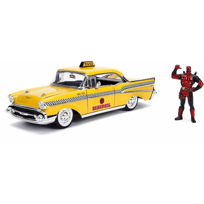 YELLOW TAXI CHEVY 1957 DEAD POOL SCARA 1 LA 24 [2]