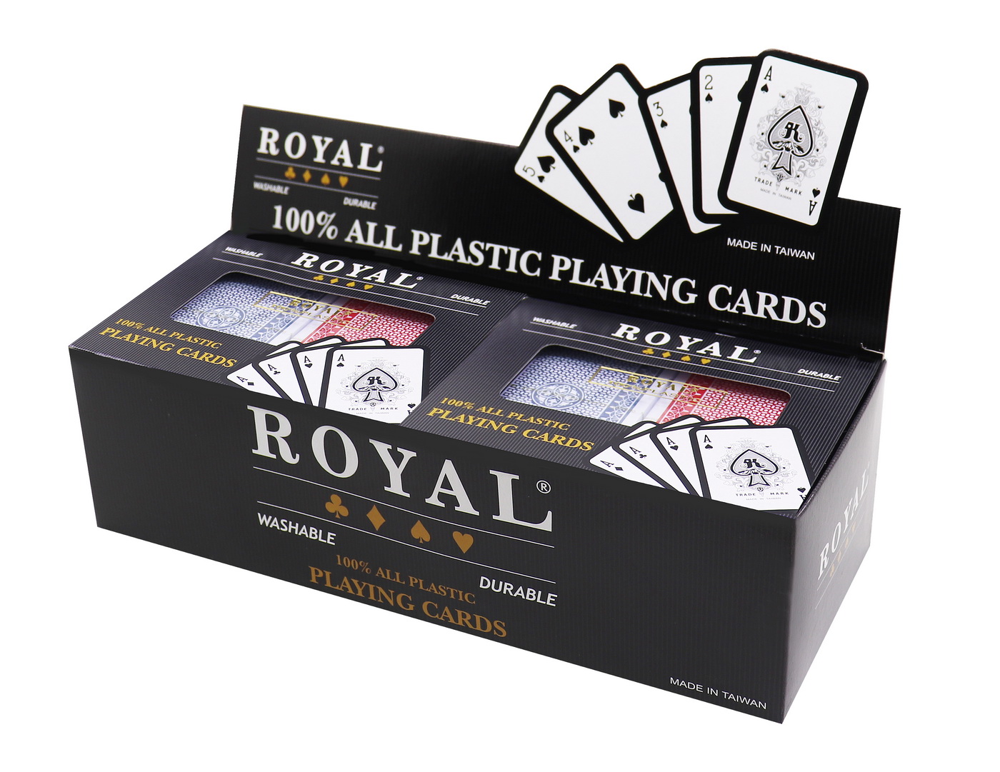 SET 2 PACHETE CARTI ROYAL CANASTA POKER DIN PLASTIC [2]