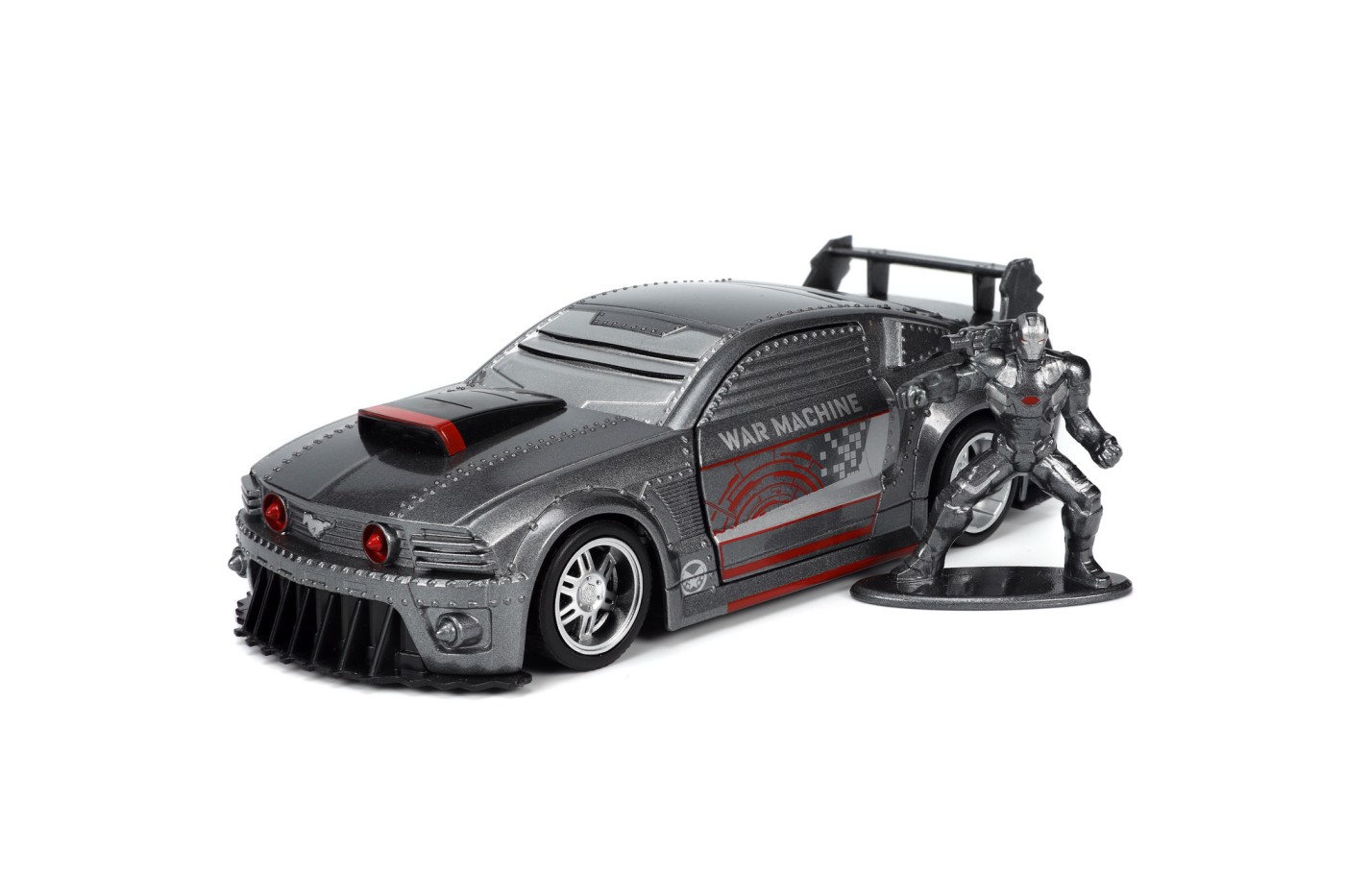 JADA MARVEL MASINUTA METALICA FORD MUSTANG SCARA 1:32 SI FIGURINA METALICA WAR MACHINE [2]