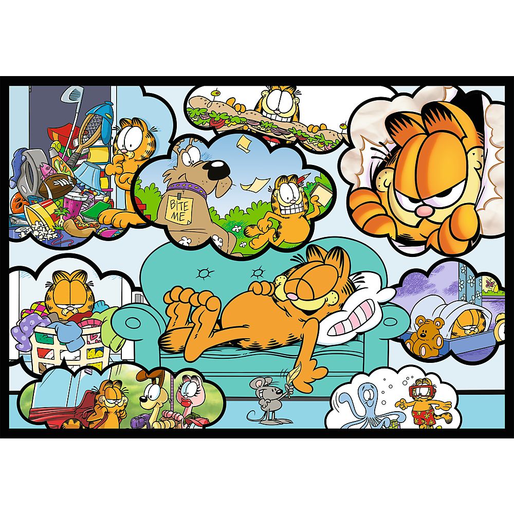 PUZZLE TREFL 4X250 LUI GARFIELD NU II PLACE ZIUA DE LUNI [2]