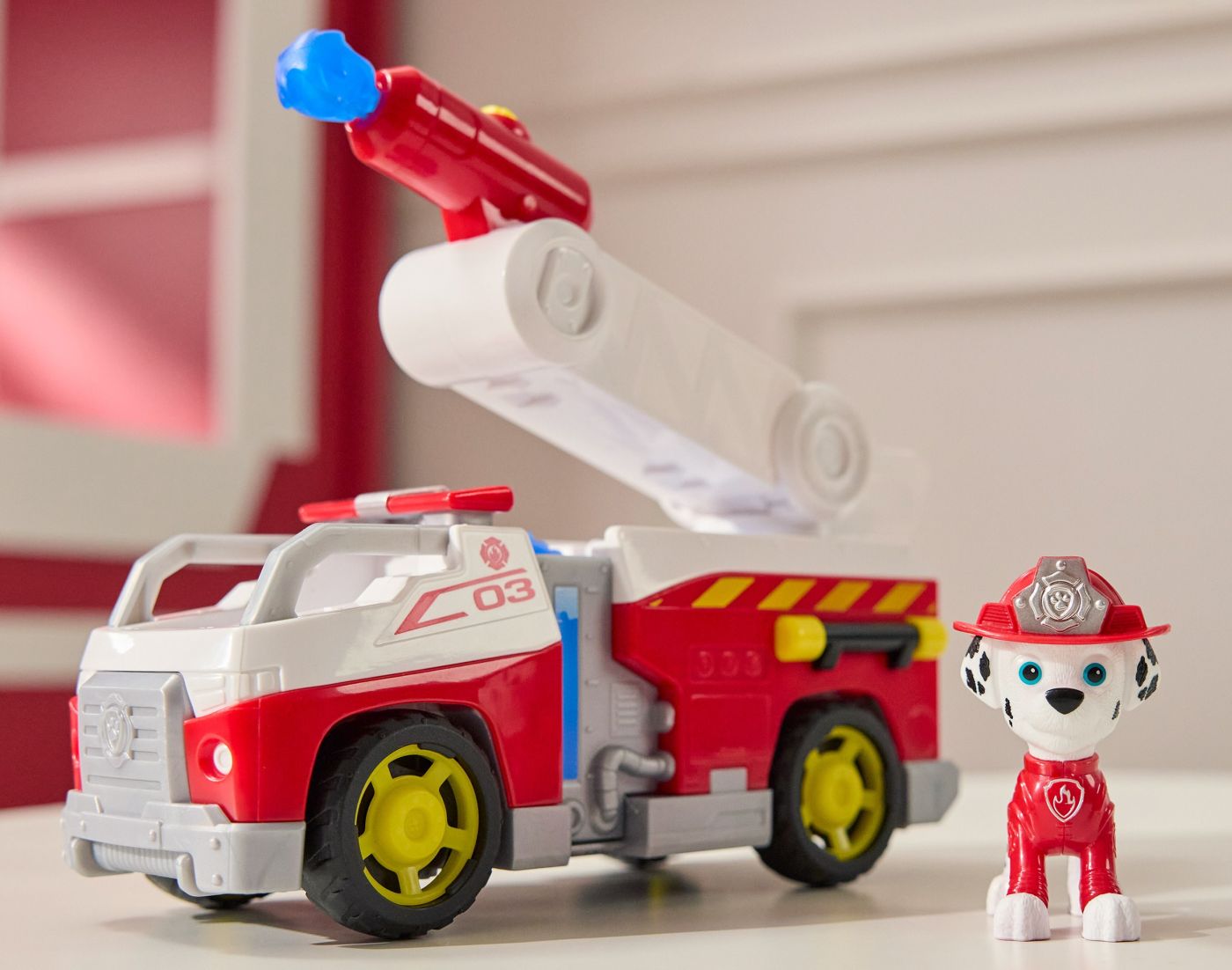 PATRULA CATELUSILOR VEHICUL DE SALVARE MASINA DE POMPIERI SI FIGURINA MARSHALL [2]