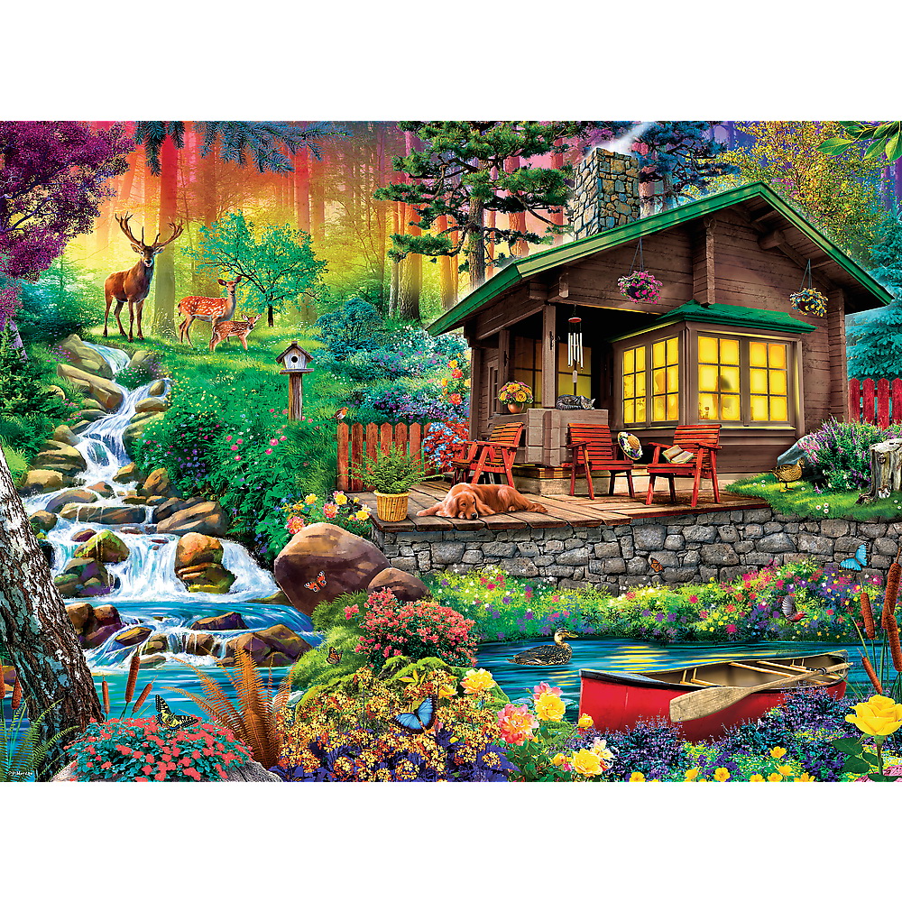 PUZZLE TREFL 3000 CABANA DIN PADURE [2]