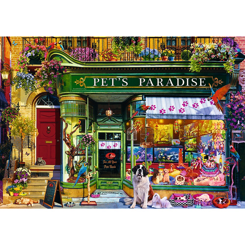PUZZLE TREFL 1000 PREMIUM PLUS TEA TIME PARADISUL ANIMALELOR [2]