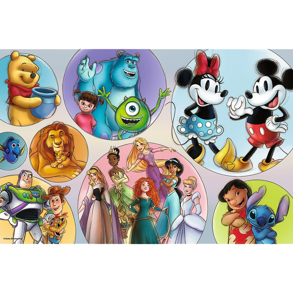 PUZZLE TREFL PRIMO SUPER SHAPE XXL 160 DISNEY 100 LUMEA DISNEY [2]