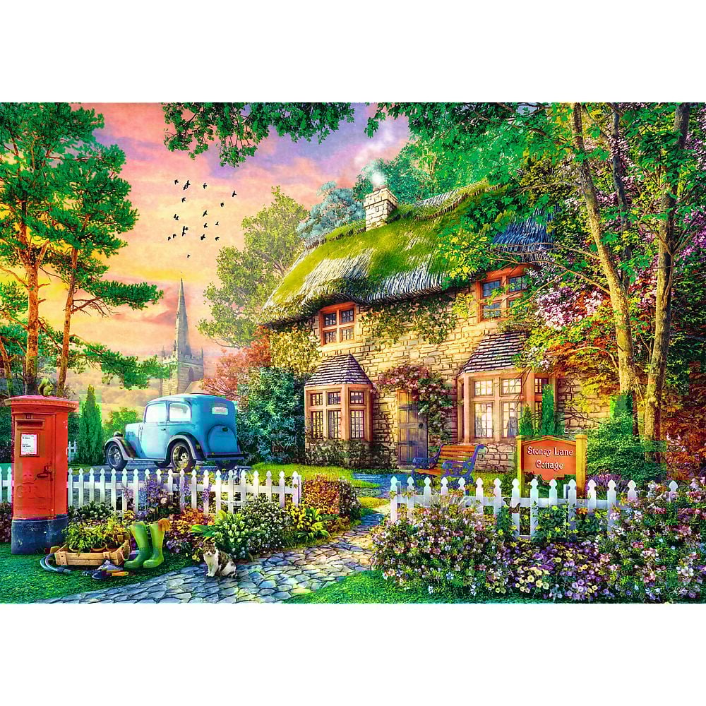 PUZZLE TREFL 1000 PREMIUM PLUS TEA TIME CASUTA STONEY LANE [2]