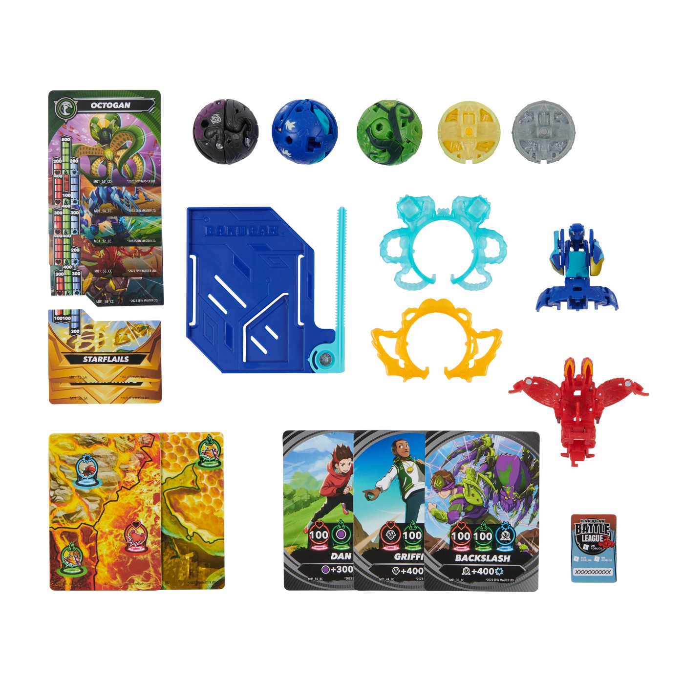 BAKUGAN SET DE LUPTA NILLIOUS, MANTID, BRUISER, OCTOGAN SI TROX [2]