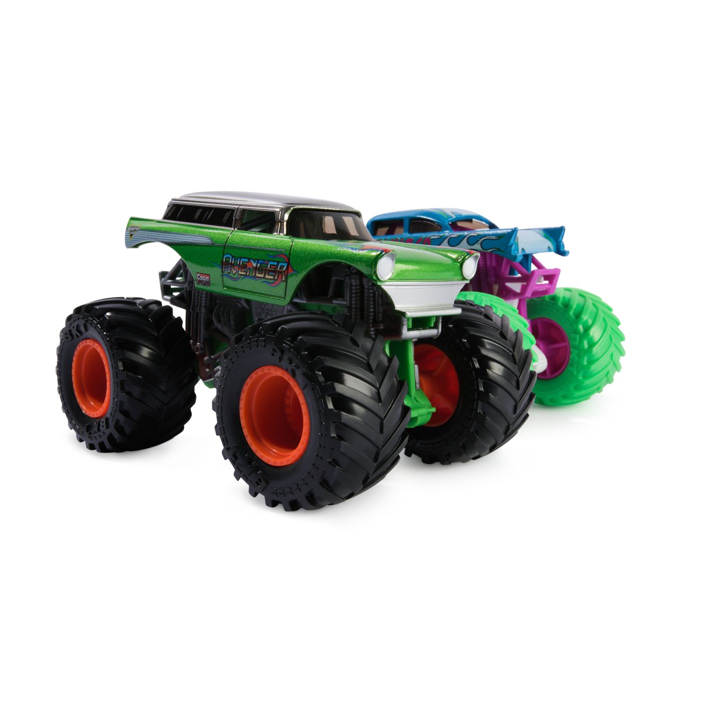 MONSTER JAM SET 2 MASINUTE METALICE AVENGER SCARA 1 LA 64 [2]