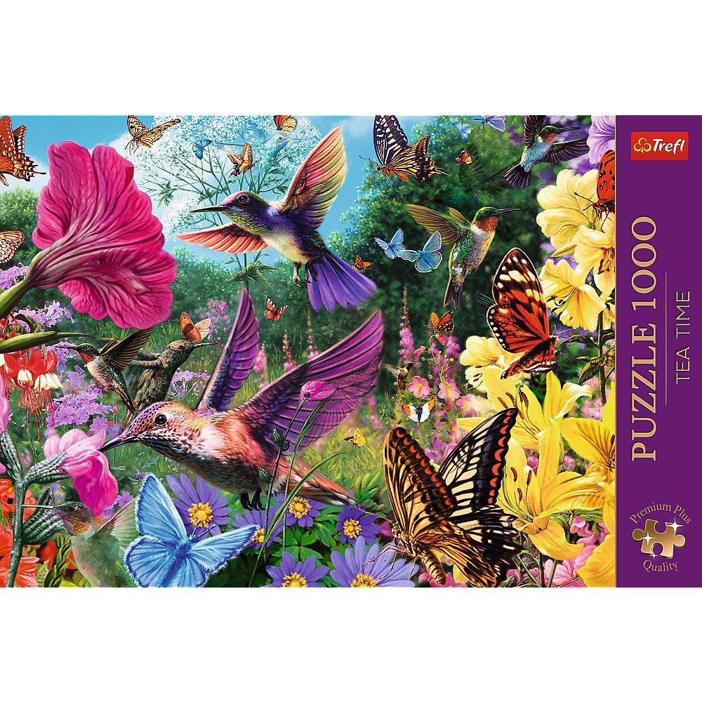 PUZZLE TREFL 1000 PREMIUM PLUS TEA TIME GRADINA CU COLIBRI [3]