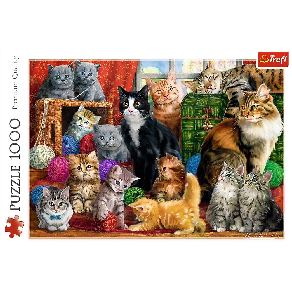 PUZZLE TREFL 1000 INTALNIREA PISICUTELOR [3]