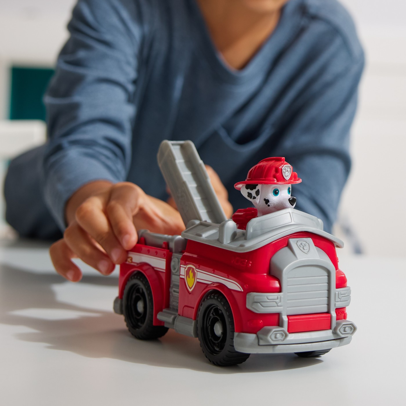 PATRULA CATELUSILOR SET VEHICUL DE BAZA MASINA DE POMPIERI SI FIGURINA MARSHALL [3]