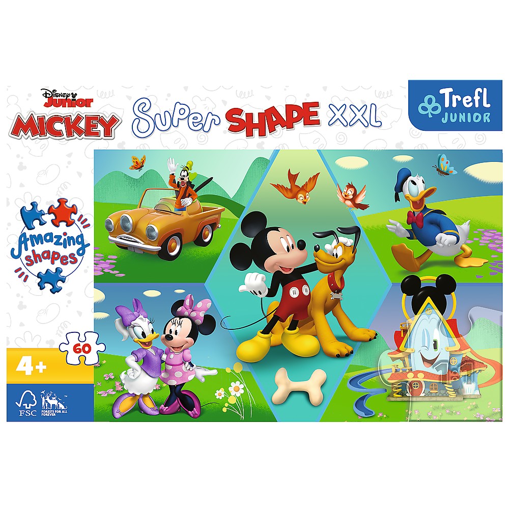 PUZZLE TREFL PRIMO SUPER SHAPE XXL 60 DISNEY MICKEY AMUZANTUL [3]