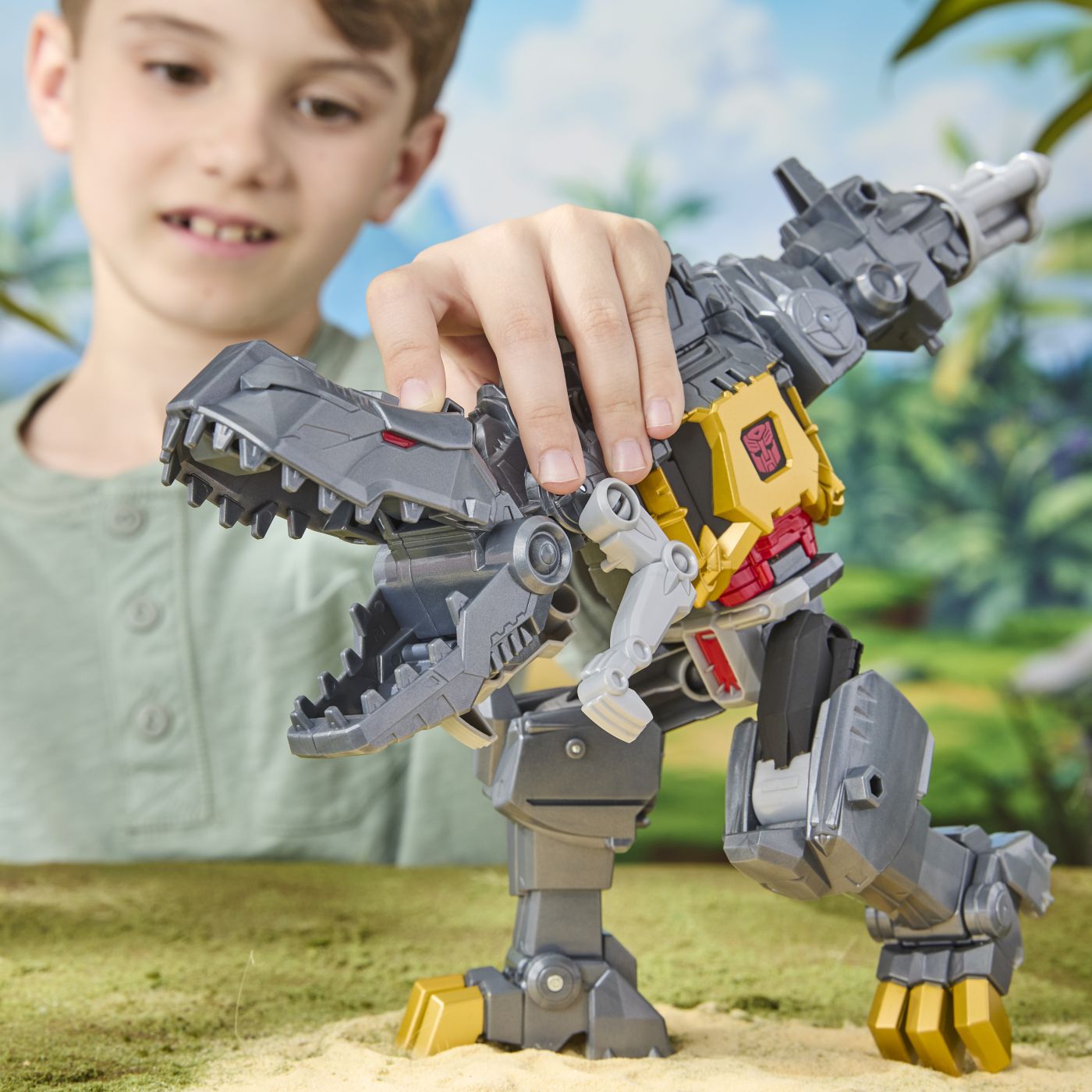 TRANSFORMERS CYBERWORLD ROBOT GRIMLOCK TRANSFORMABIL IN DINOZAUR [3]