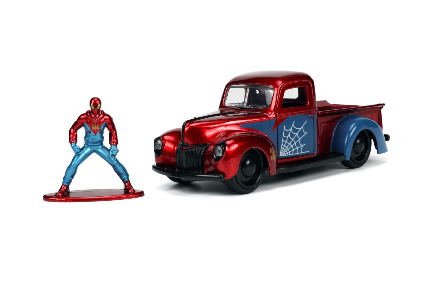 JADA MARVEL SET MASINUTA METALICA FORD PICK UP SCARA 1:32 SI FIGURINA METALICA SPIDER MAN [3]