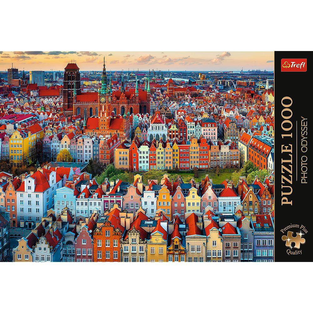 PUZZLE TREFL 1000 PREMIUM PLUS PHOTO ODYSSEY VEDERE A ORASULUI GDANSK POLONIA [3]