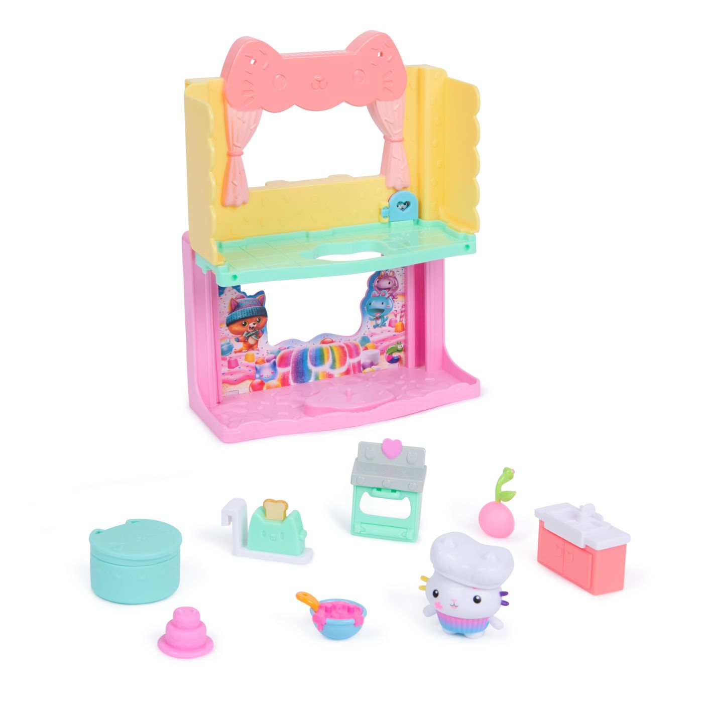 GABBYS DOLLHOUSE FILMUL CAMERE PENTRU CASA DE PAPUSI A LUI GABBY BUCATARIE CU FIGURINE SI ACCESORII [3]