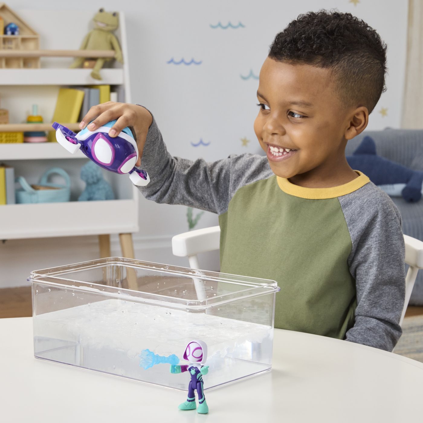 SPIDEY SI PRIETENII LUI UIMITORI MARVEL SET FIGURINA 7.6CM SI SUBMARINUL TESTOASA FANTOMA [3]