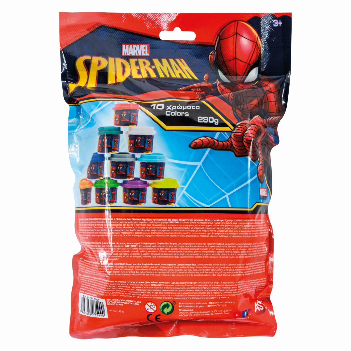 SET 10 BORCANASE DE PLASTILINA SPIDERMAN IN PUNGA DE PLASTIC [4]