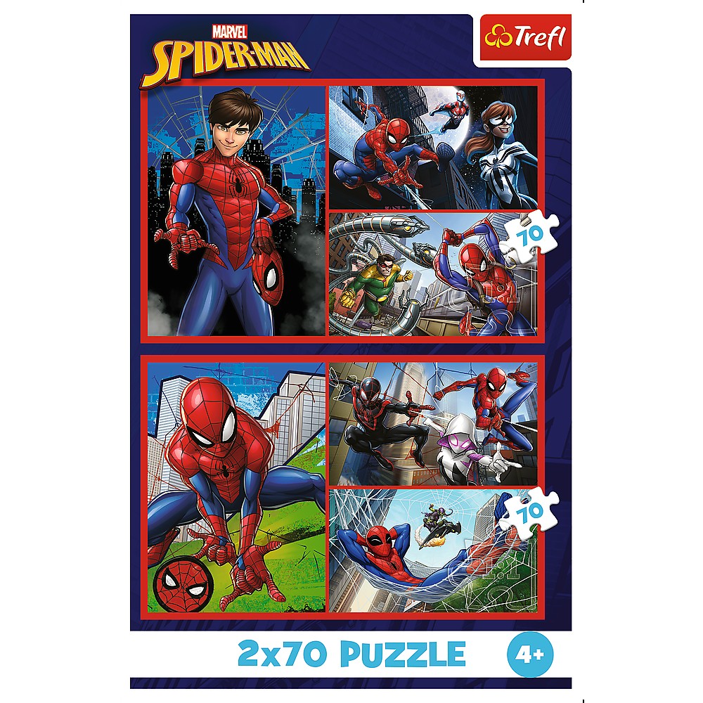 PUZZLE TREFL 2X70 MARVEL SPIDER-MAN AVENTURILE LUI SPIDER-MAN [4]