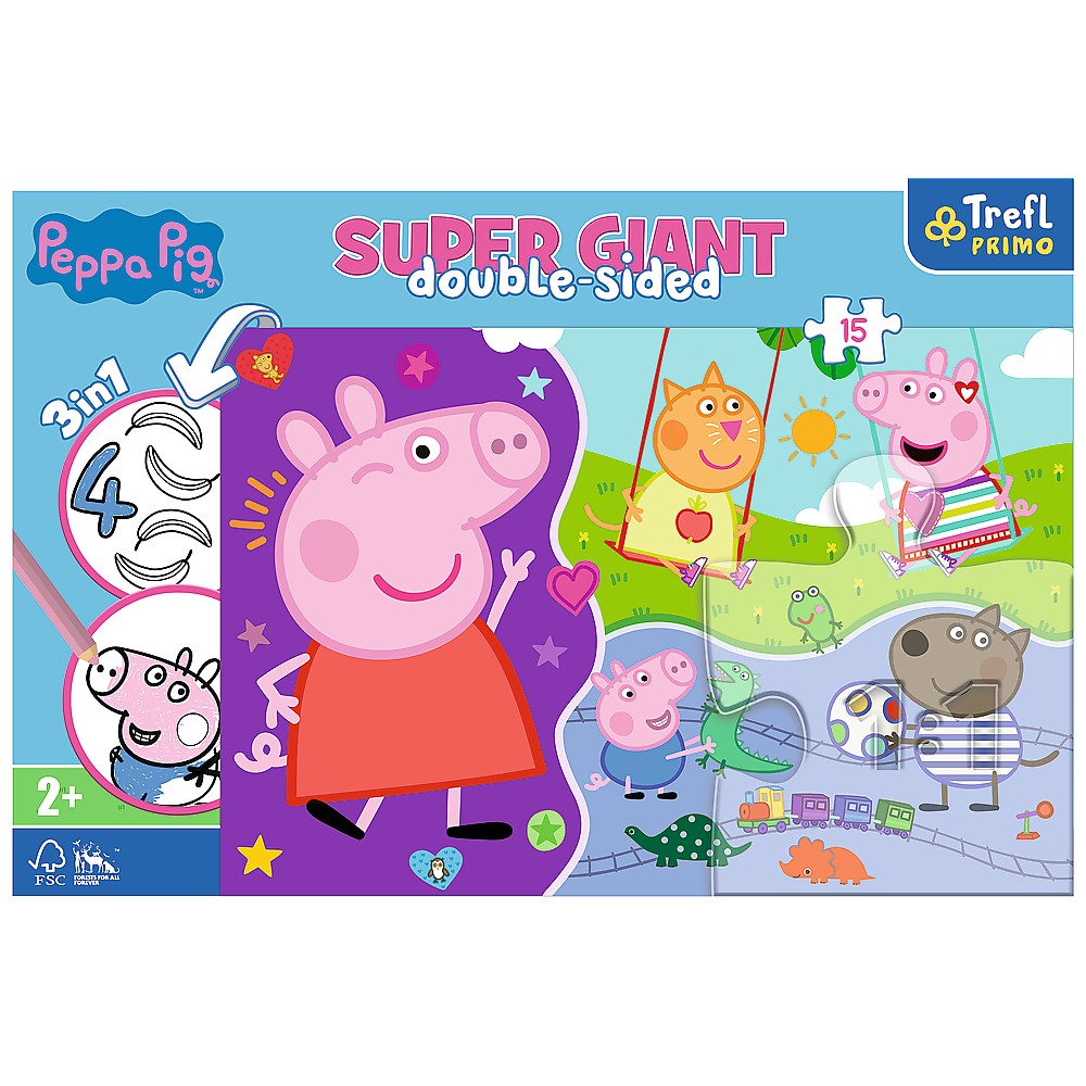 PUZZLE TREFL PRIMO  SUPER GIANT 15 PEPPA PIG [4]