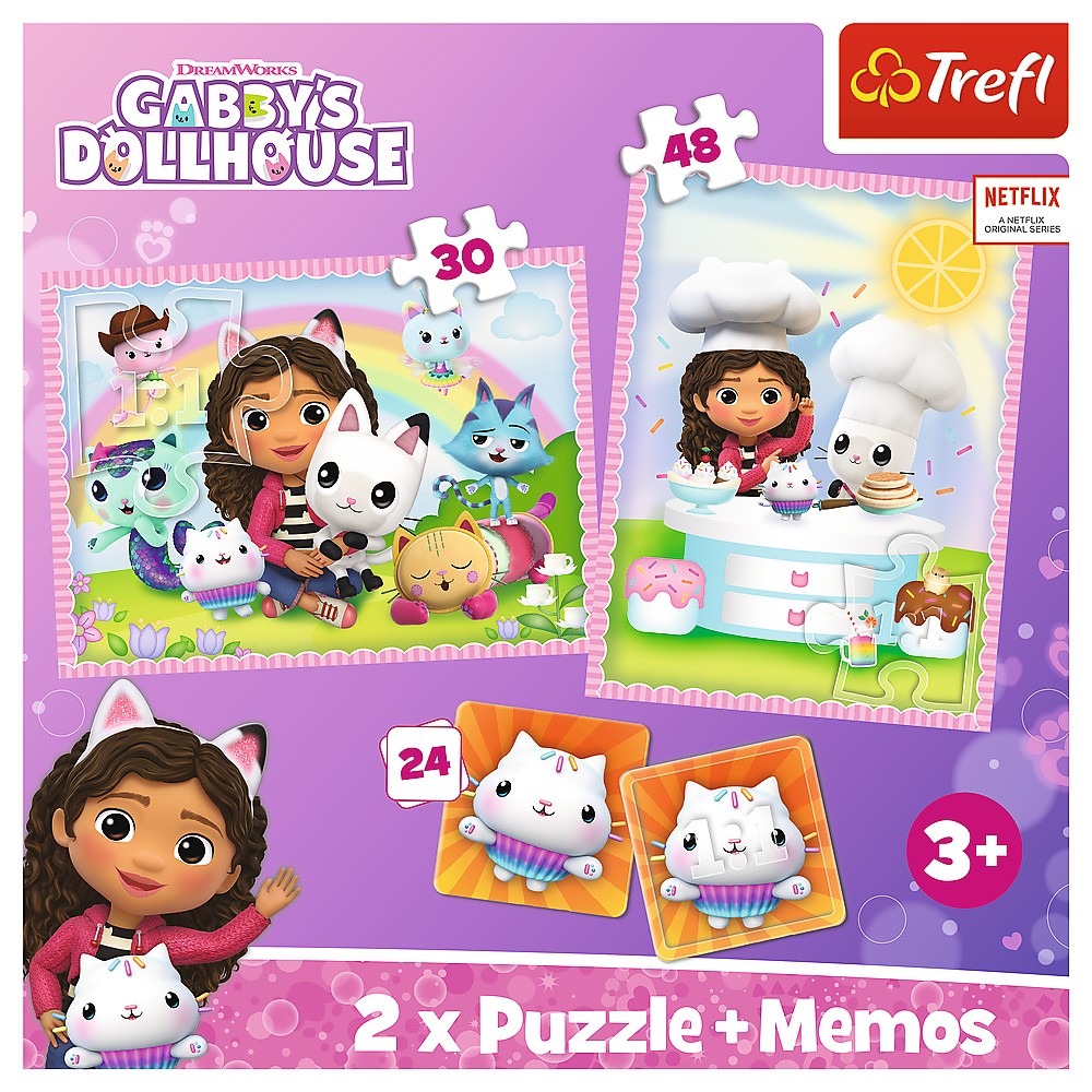 PUZZLE TREFL 2IN1 MEMO GABBYS DOLLHOUSE GABI SI PRIETENII EI [5]